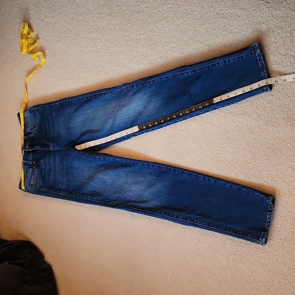 YEST D-NIM Jeans Dark Blue Denim Straight Leg Jeans Size 4 - Picture 11 of 12